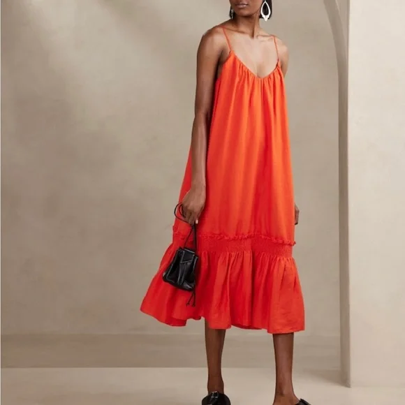 banana republic orange silk dress Women's Orange Dresses & Jumpsuits